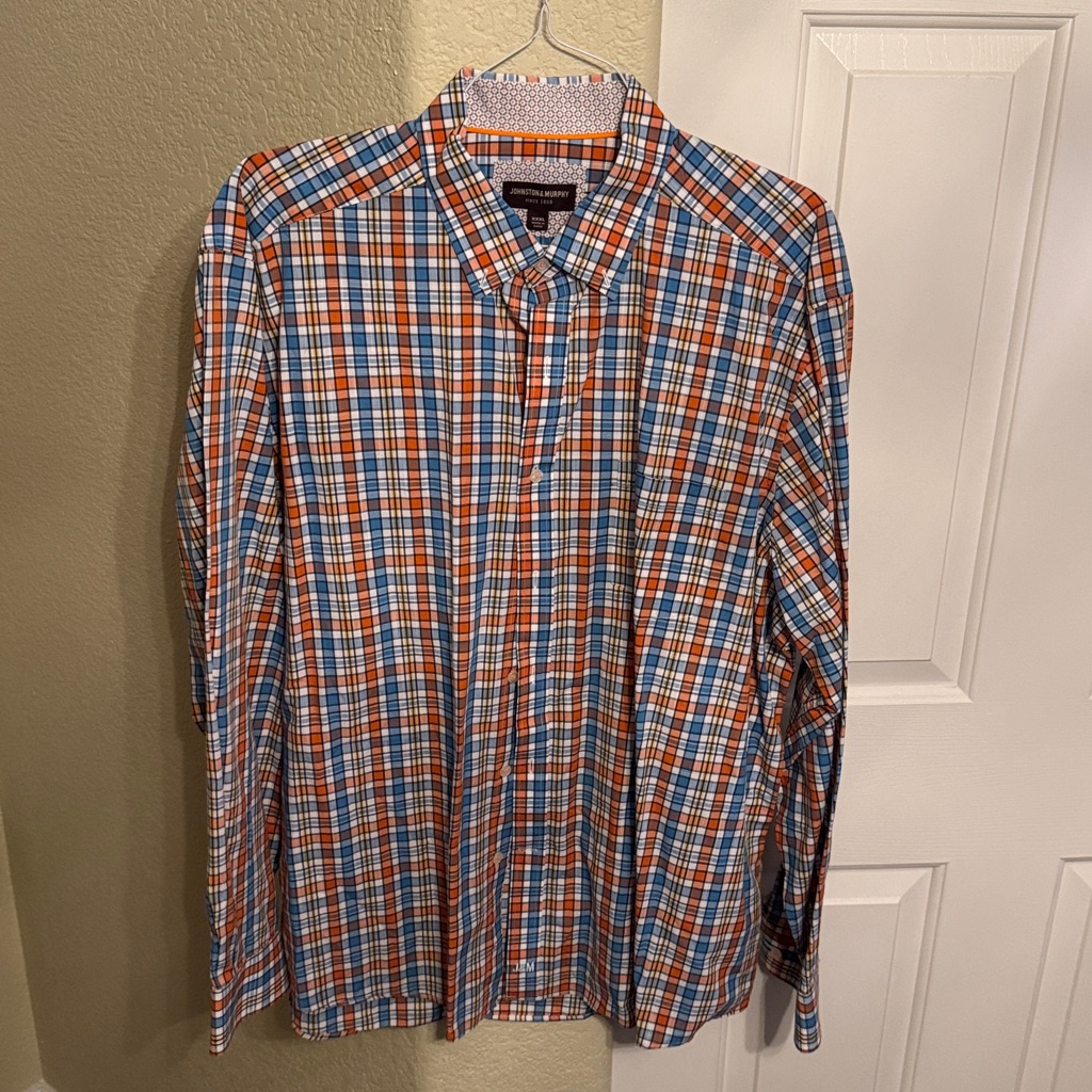 Johnston & Murphy Multicolor Plaid Button Down Shirt